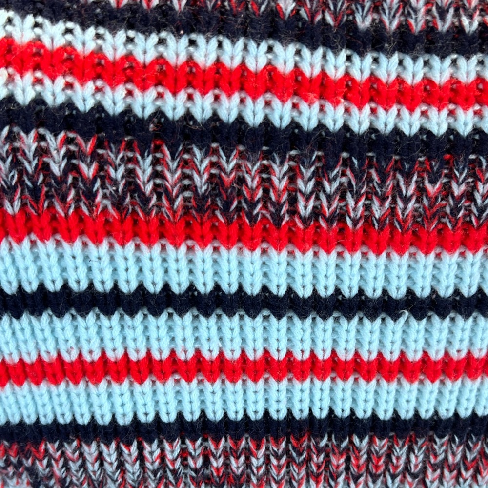 VINTAGE 60s 70s wrap knit sweater cardigan space dyed multicolor stripe belt‎ - Picture 6 of 10